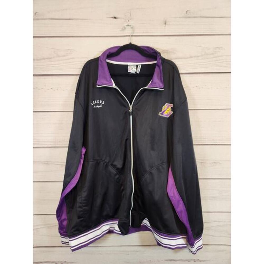 Zipway Men's Black Purple‎ Long Sleeve Full Zip LA Lakers Track Jacket Size 5X